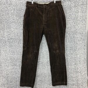 Vintage Polo Ralph Lauren Pants Mens 36x34 Brown Corduroy Straight Leg Chino